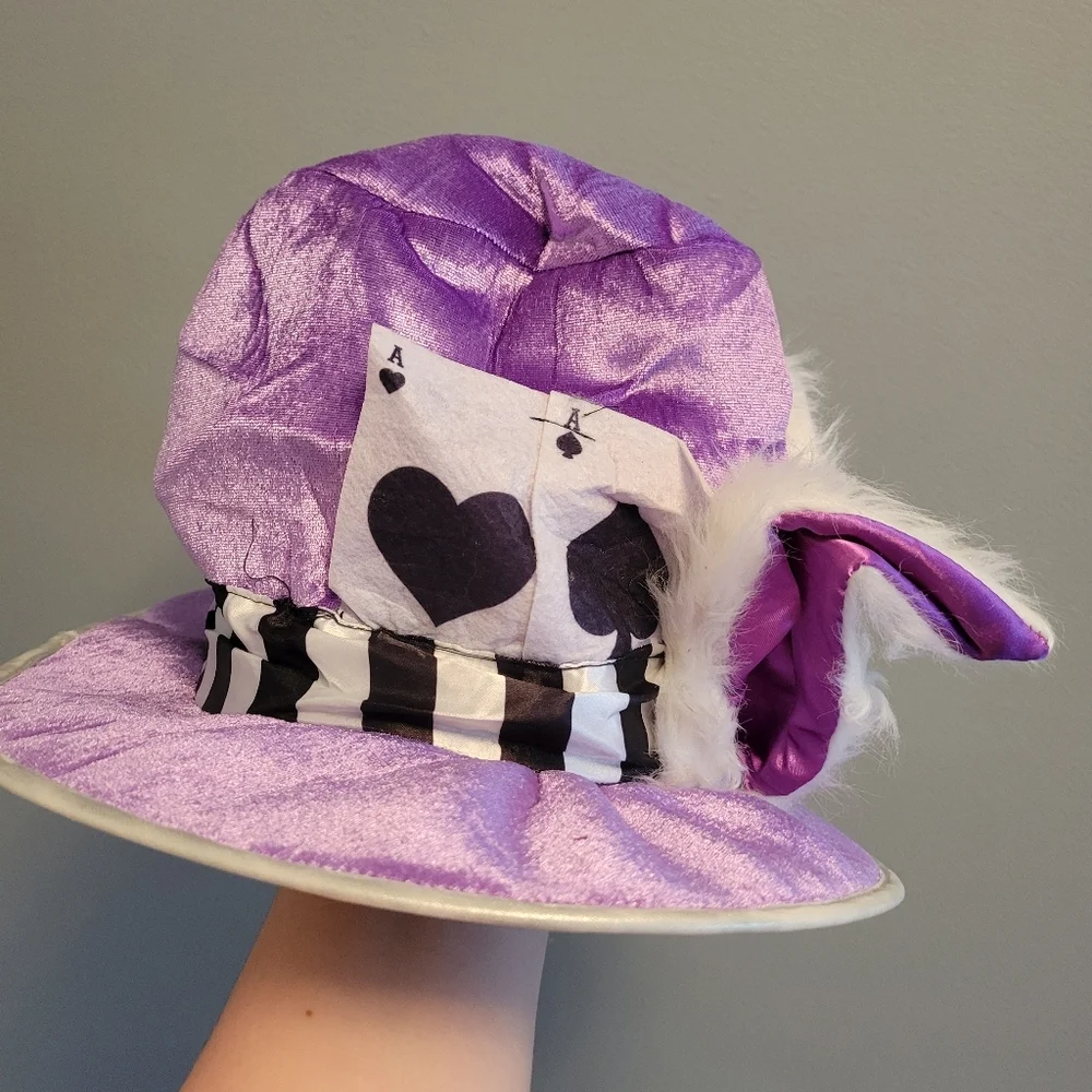 Kids Mad Hatter Costume Deluxe Alice Wonderland Dress Outfit L 10-12 Set